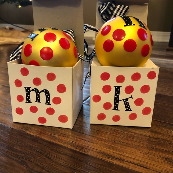 Other - Set of two personalized ornaments. Comes boxed.